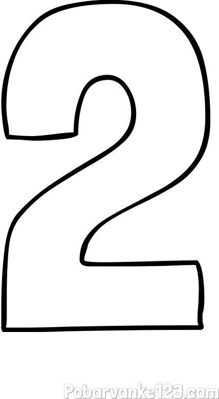 Pobarvanka številke dva