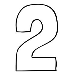 Pobarvanka številke dva