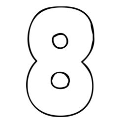Pobarvanka številke osem (8)