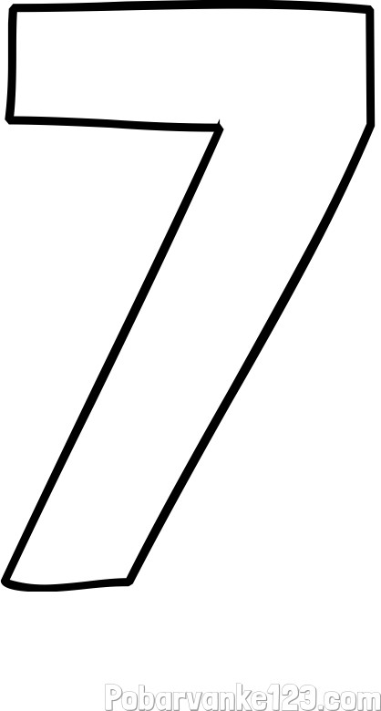 Pobarvanka številke sedem (7)