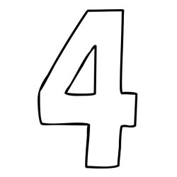 Pobarvanka številke štiri (4)