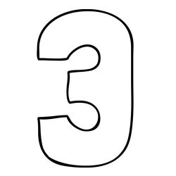 Pobarvanka številke tri (3)