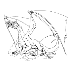 Pobarvanka strašnega zmaja