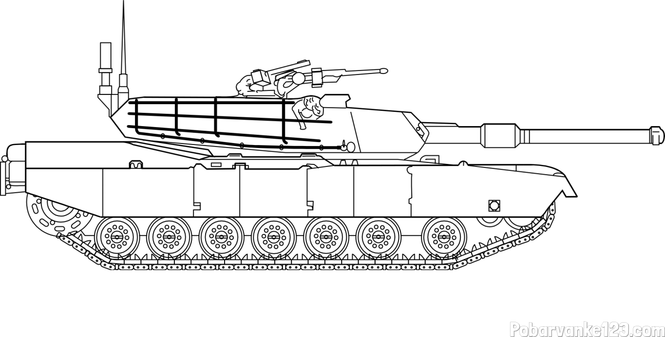 Pobarvanka tanka M1 Abrams