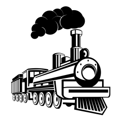 Pobarvanka velike lokomotive