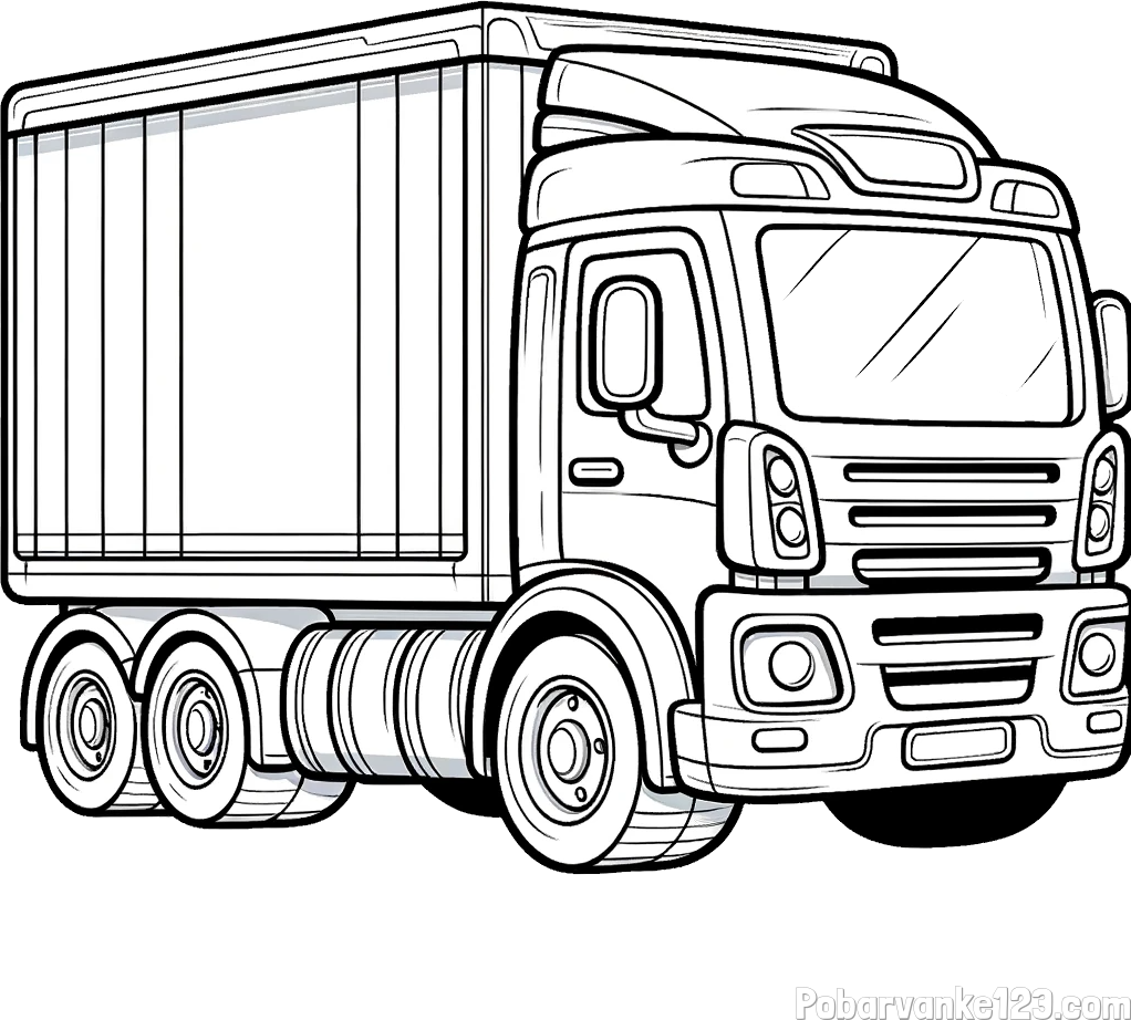 Pobarvanka velikega tovornjaka