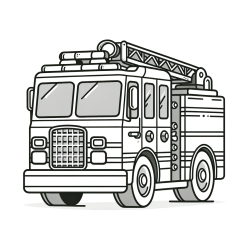 Pobarvanka velikega gasilskega avta