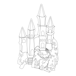 Pobarvanka velikega gradu na skali