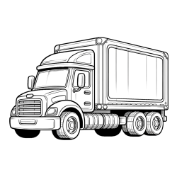 Pobarvanka velikega in zmogljivega tovornjaka