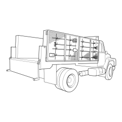 Pobarvanka velikega kamiona z orodjem