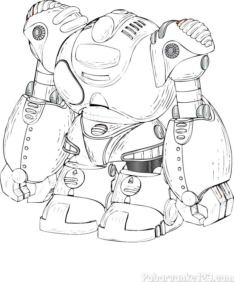 Pobarvanka velikega robota