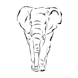 Pobarvanka velikega slona