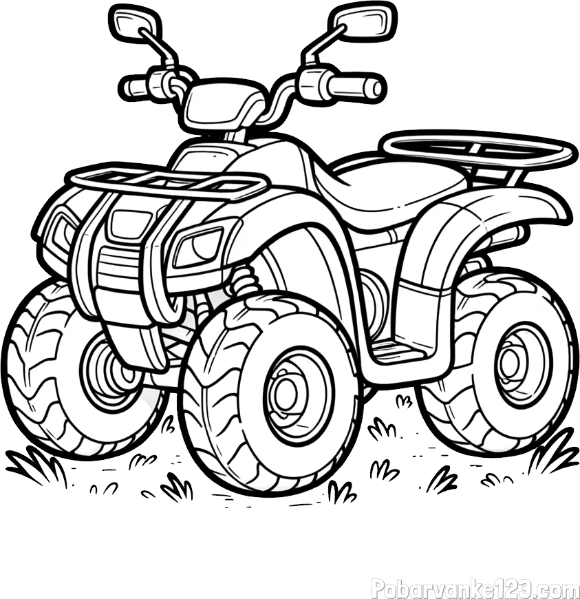Pobarvanka velikega štirikolesnika