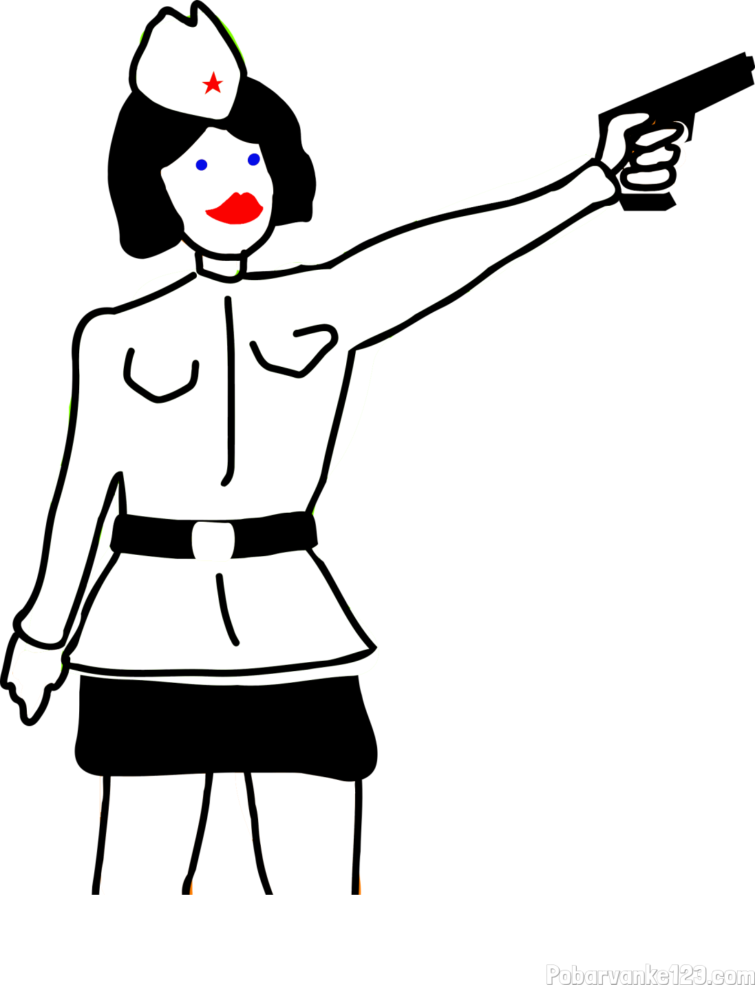 Pobarvanka vojakinje partizanke