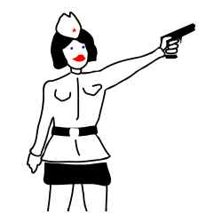 Pobarvanka vojakinje partizanke