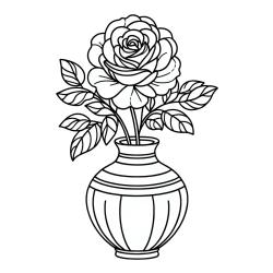 Pobarvanka vrtnice v vazi