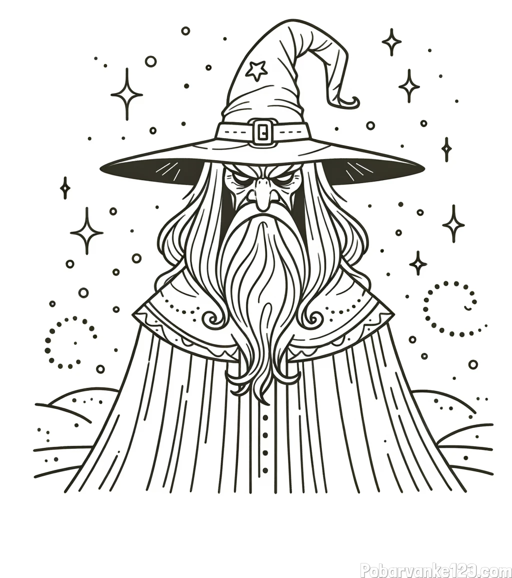 Pobarvanka zlobnega čarovnika