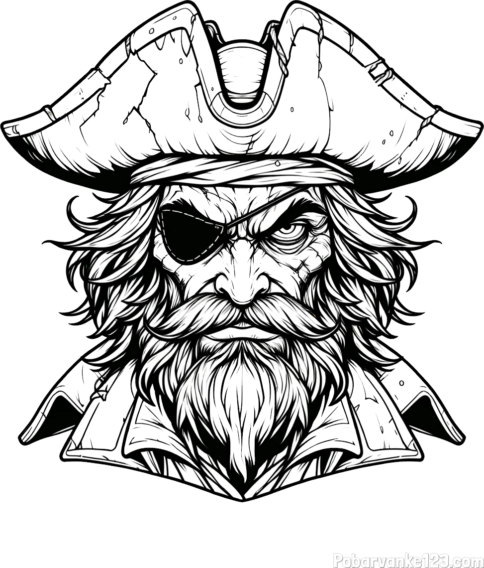 Pobarvanka zlobnega gusarja