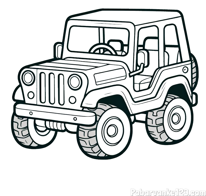 Preprosta pobarvanka jeep-a