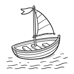 Preprosta pobarvanka ladjice