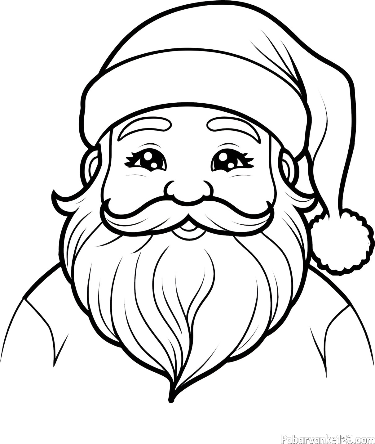 Preprosta pobarvanka ljubkega Božička