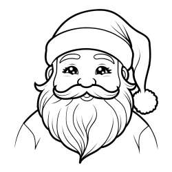 Preprosta pobarvanka ljubkega Božička