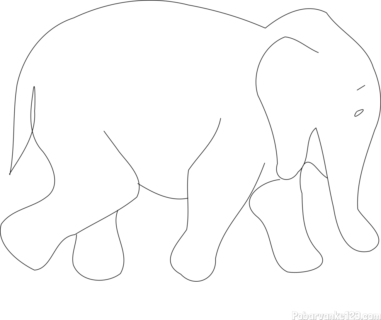 Preprosta pobarvanka slona