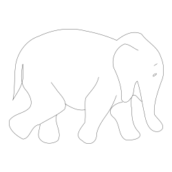 Preprosta pobarvanka slona