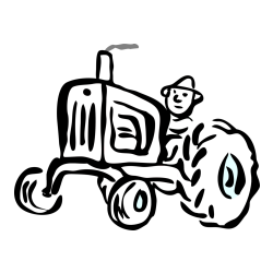Preprosta pobarvanka traktorja