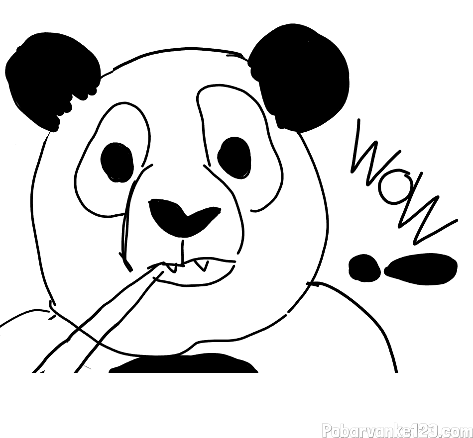 Pobarvanka “Prestrašena panda”