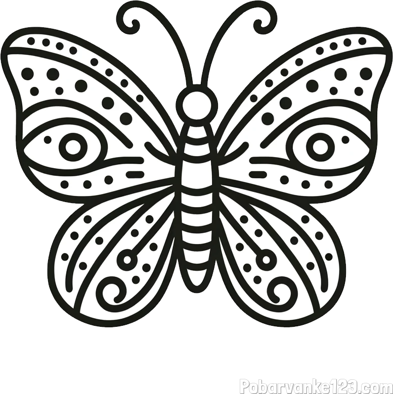 Preprosta pobarvanka metulja