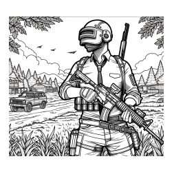 PUB pobarvanka bojišča ter osrednjega lika