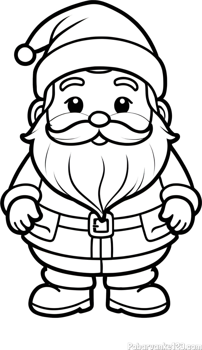 Simpatična pobarvanka Božička