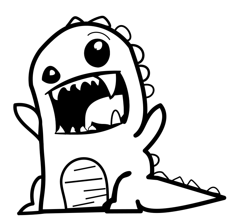 Pobarvanka strašnega dinozavra