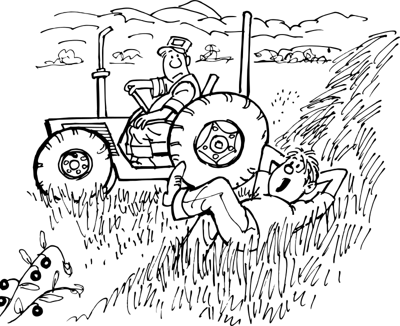 Pobarvanka traktor