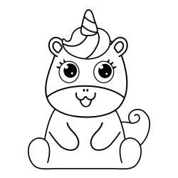 Pobarvanka čudovitega samoroga Unicorn