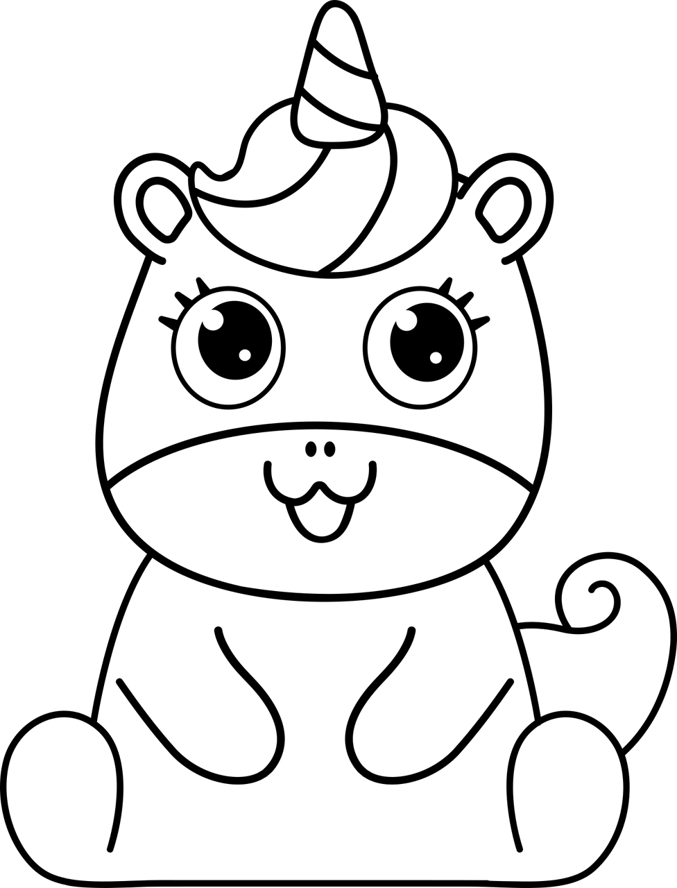 Pobarvanka čudovitega samoroga Unicorn