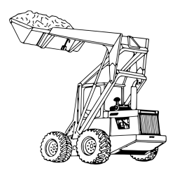 Pobarvanka velikega traktorja